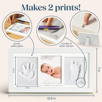 Niimo® Baby Hand and Footprint Kit - Inkless Clay Prints & Photo Frame