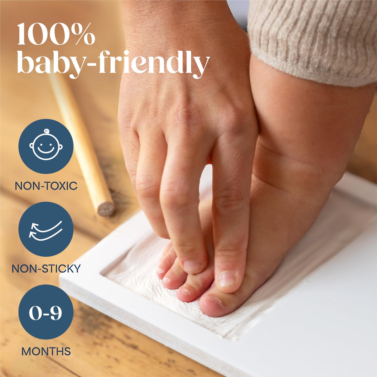 Niimo® Baby Hand and Footprint Kit - Inkless Clay Prints & Photo Frame